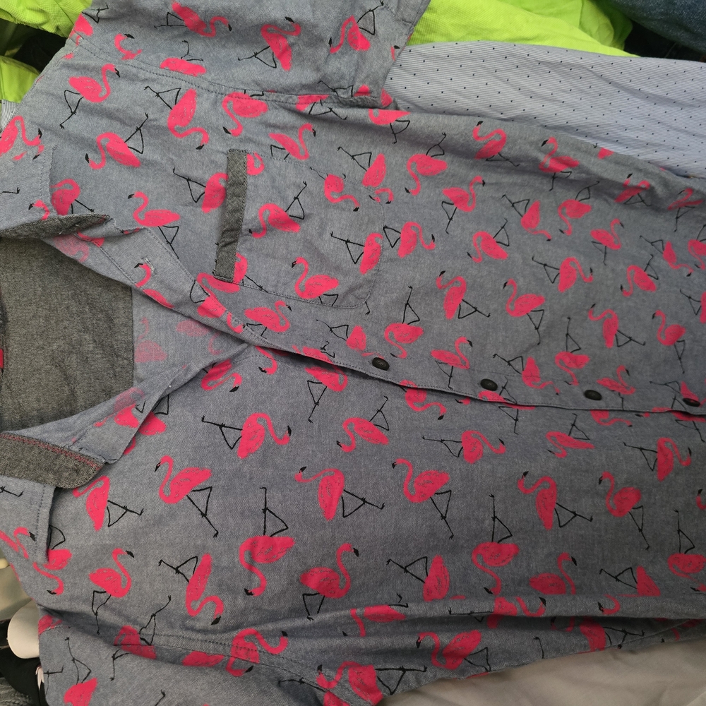 UNIONBAY Pink and Gray Flamingo Pajama Tops